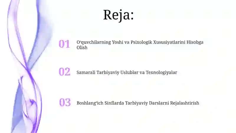 Boshlang'ich Sinflarda Tarbiya Darslarini Tashkil Etish 2