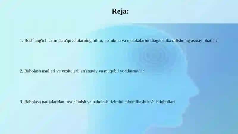 Boshlang'ich ta'limda o'quvchilarning bilim ko'nikma va malakalarini tashxis etish 2
