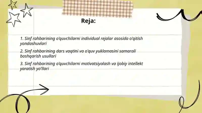 Sinf rahbarining óquv faoliyat samaradorligini oshirish yóllar 2