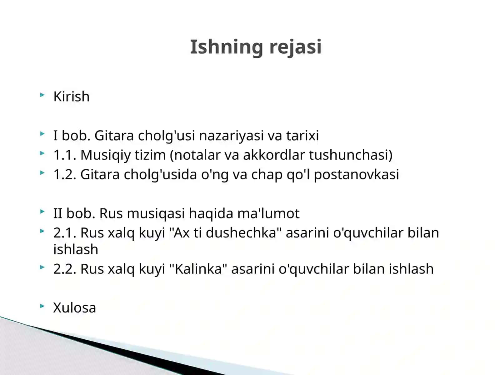 Musiqa sohasi pedagoglarni qaytatayyorlash va ularning malakasini oshirish markazi 2