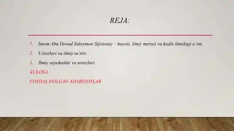 Imom Abu Dovud Sulaymon Sijistoniy hayoti va faoliyati 2