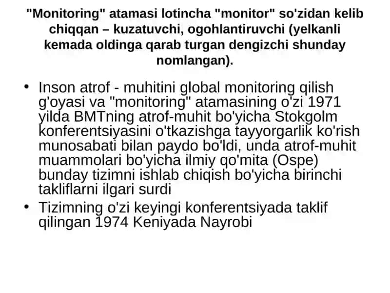 CHIQINDILARNI EKOLOGIK MONITORINGI 2