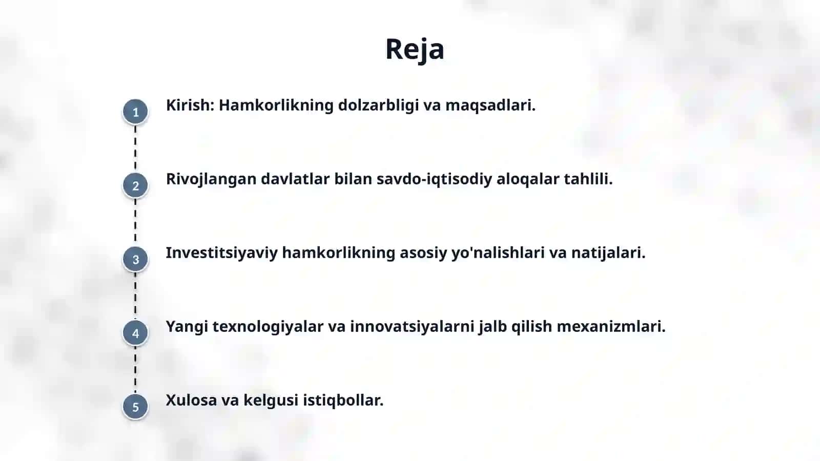 O‘ZBEKISTONNING DUNYONING RIVOJLANGAN DAVLATLARI BILAN IQTISODIY HAMKORLIGI 2