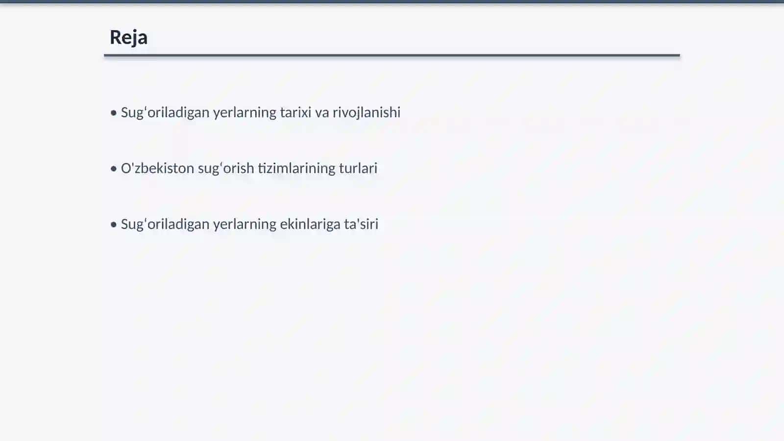 Sugʻoriladigan yerlar va ularning xozirgi holati 2