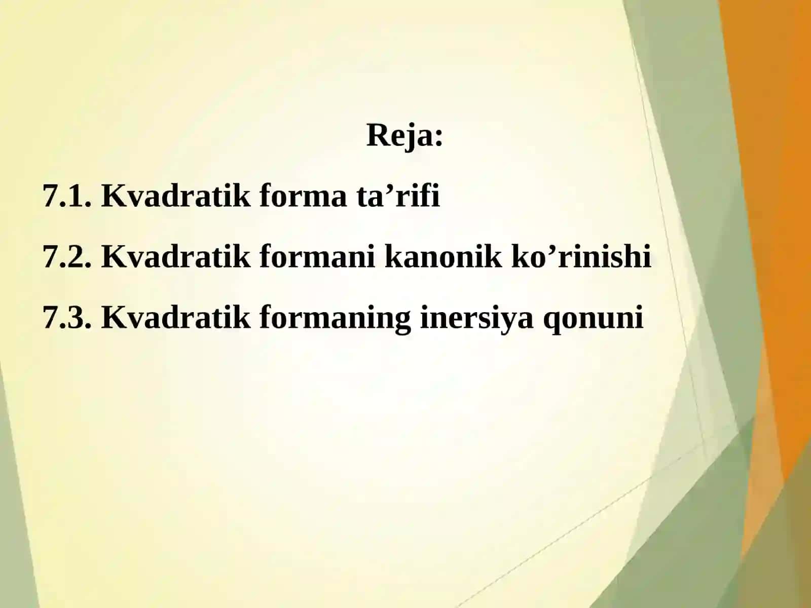 KVADRATIK FORMALAR 2