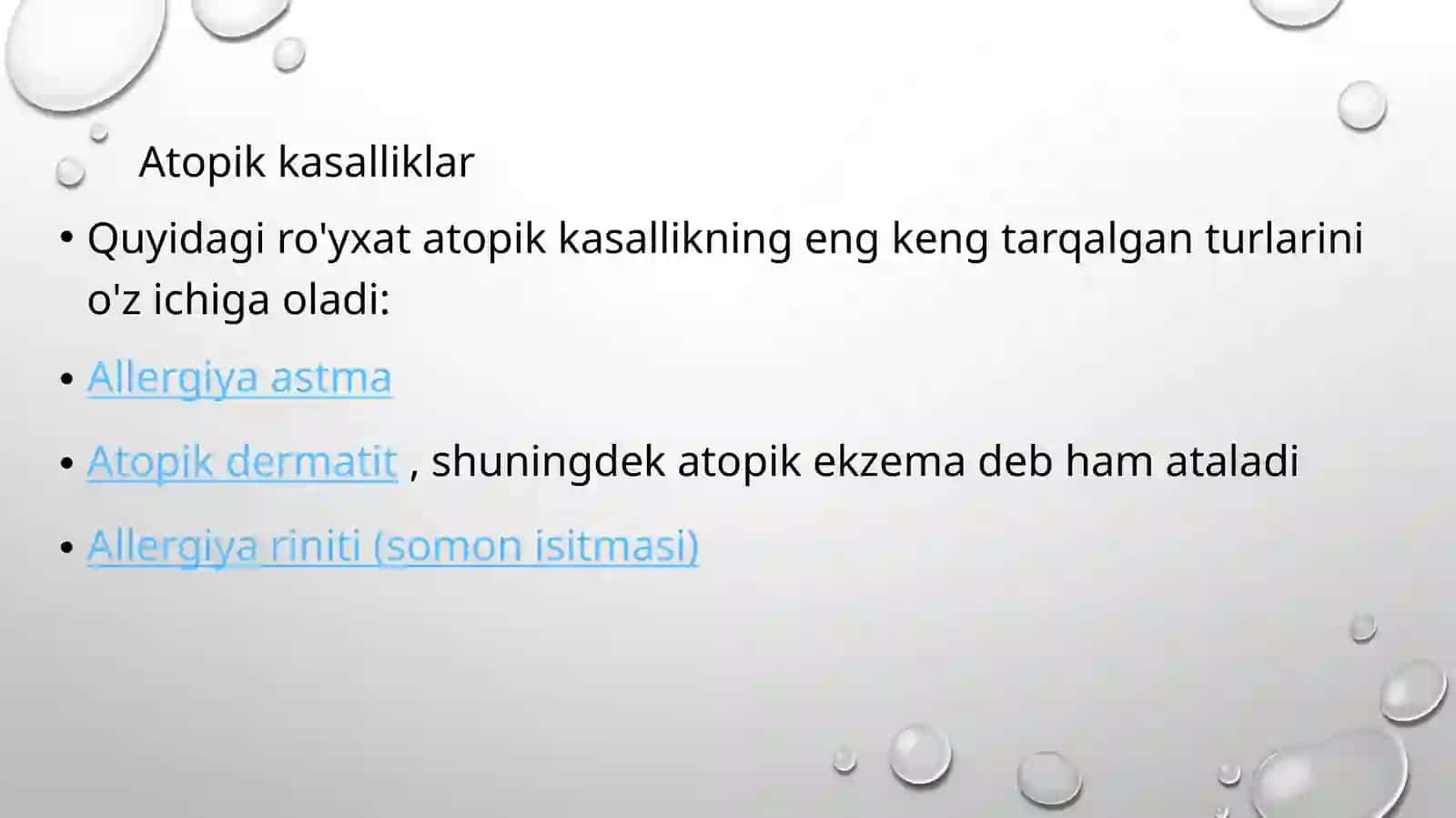 Atopikkasaliklarning maxsus immunoterapiyasi 2