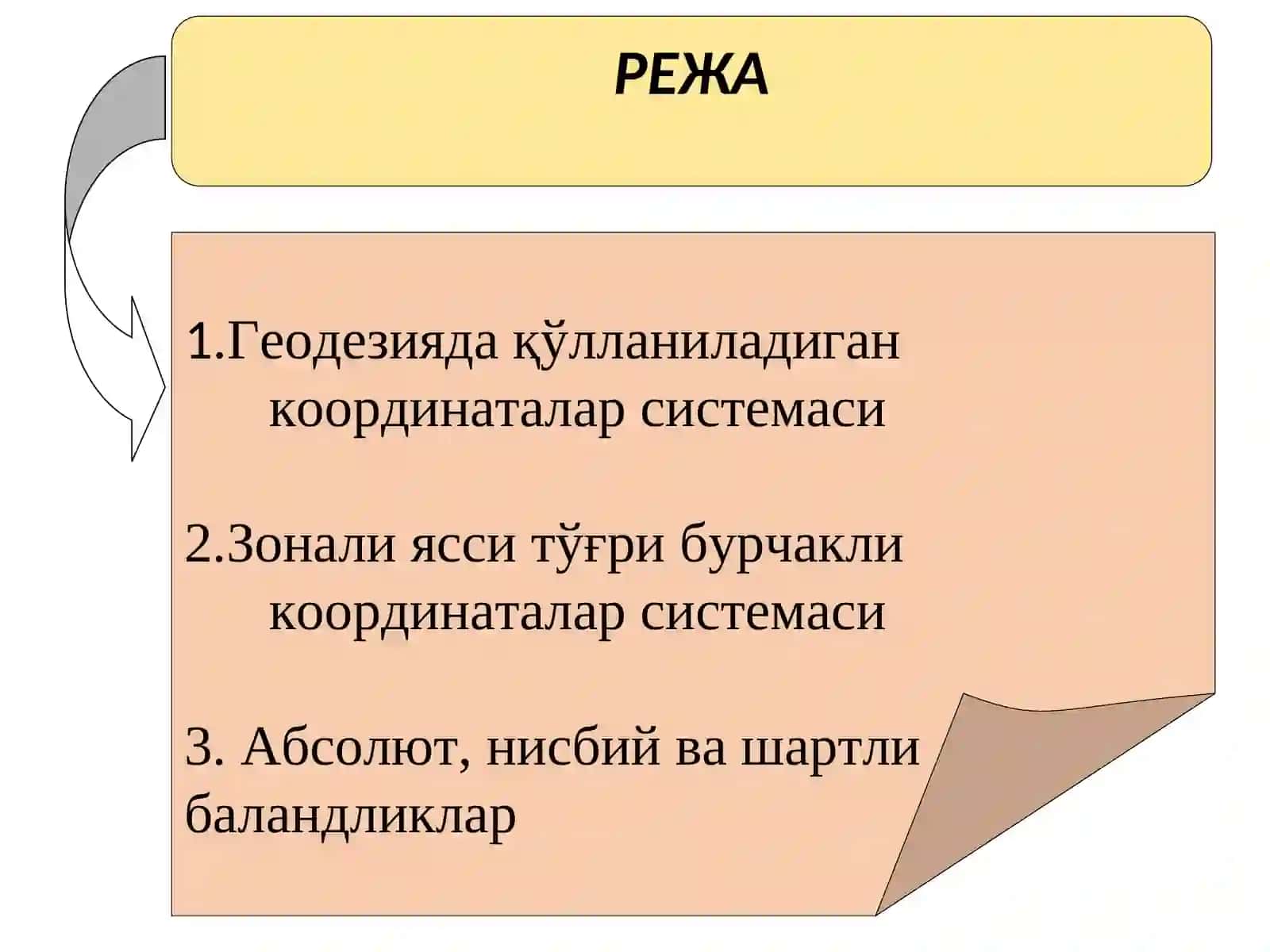 Геодезиясидақулланиладиган координаталар ва баландликлар тизими 2