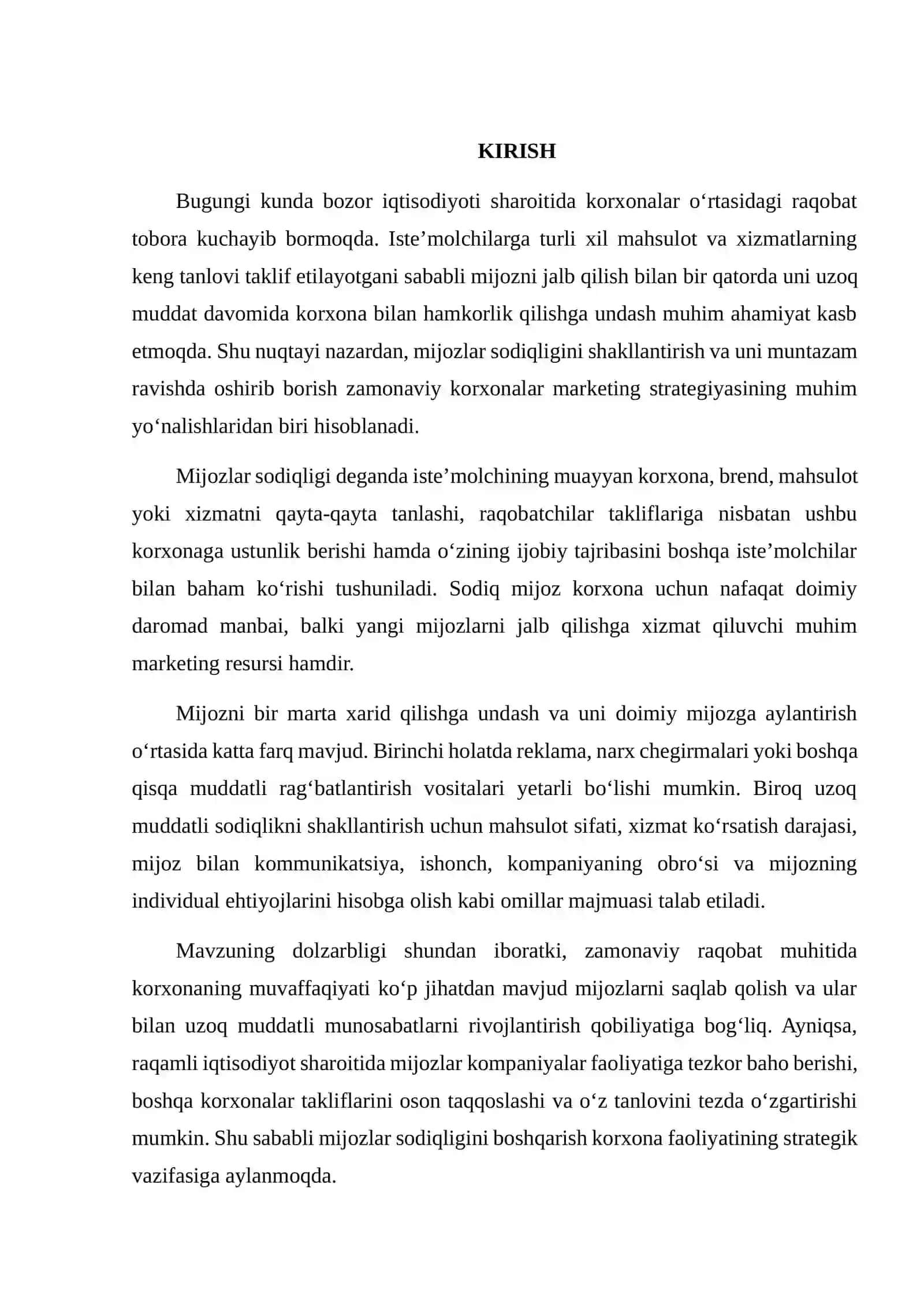 MIJOZLAR SODIQLIGINI OSHIRISH STRATEGIYASI 2
