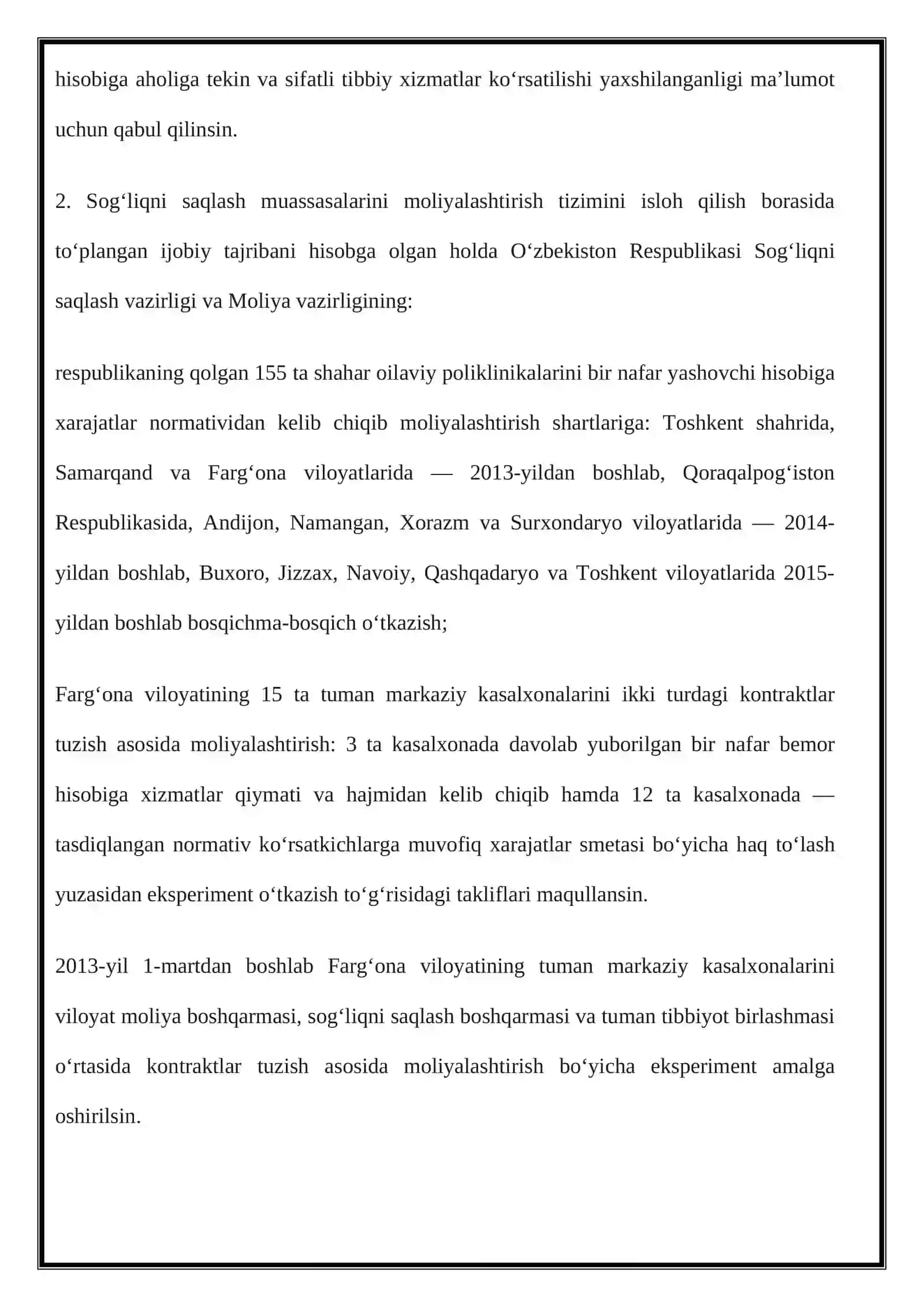 Sog'liqni saqlash tizimini moliyalashtirish 2