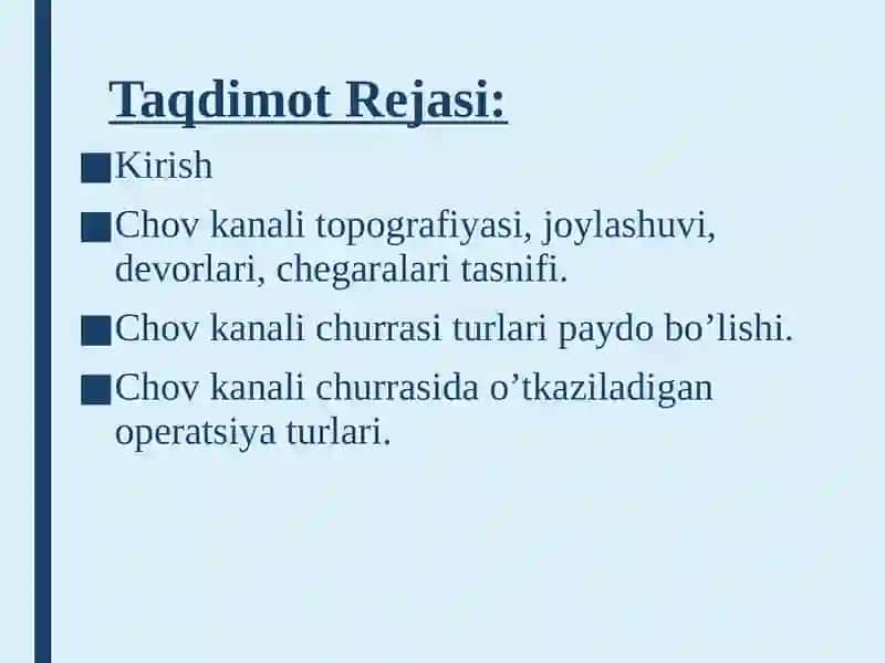 Chov Kanali Topografik Anatomiyasi va Chov Churralari 2