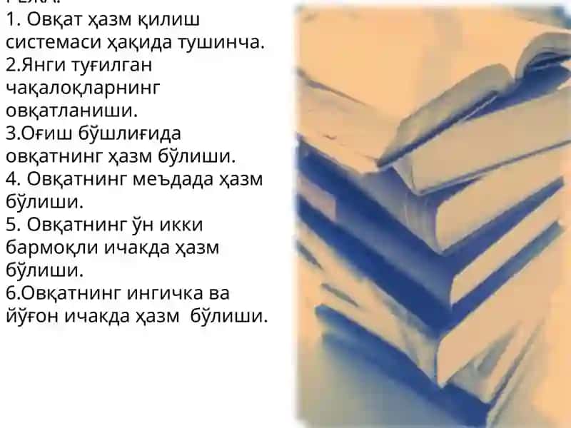 Овқат ҳазм қилиш органларининг ёшга хос хусусиятлари 2