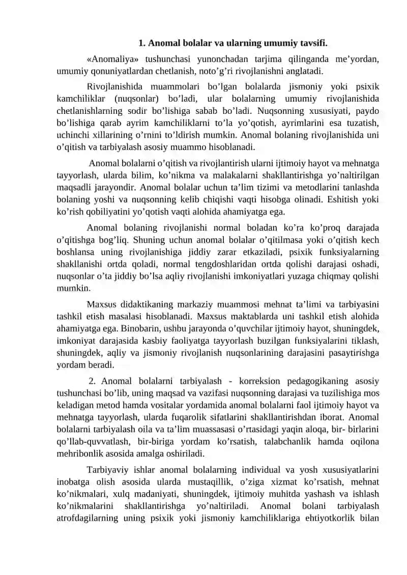 ANOMAL BOLA VA ULARNING TASNIFI 2