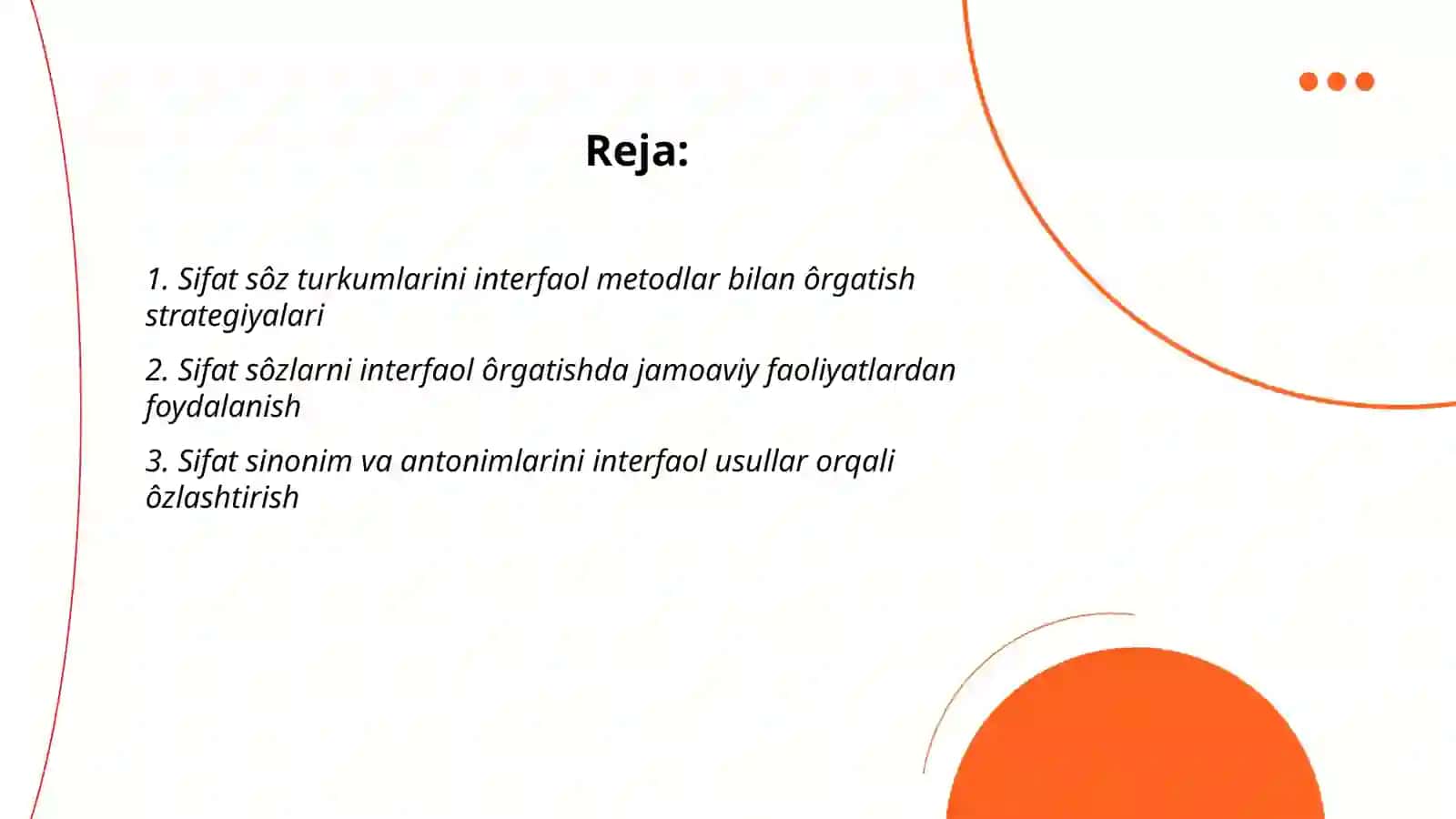Sifat sôz turkumini ôrganishda interfaol usullarni qôllash 2