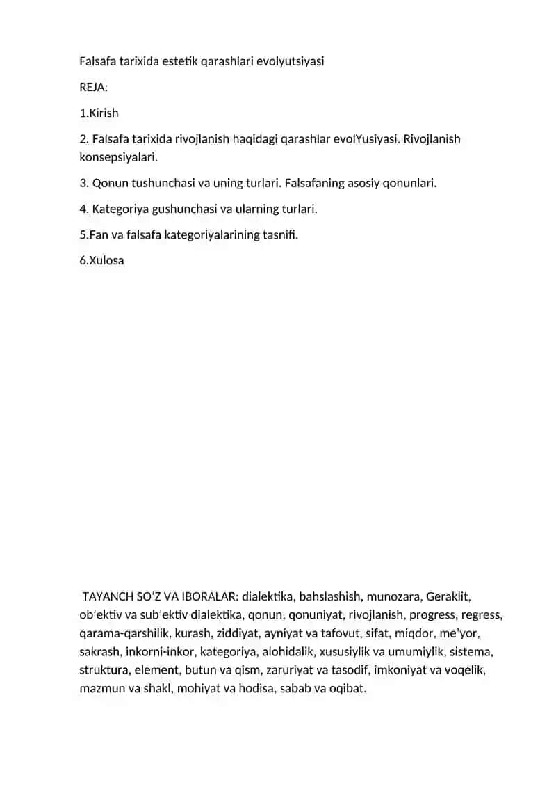 Falsafa tarixida estetik qarashlari evolyutsiyasi 2