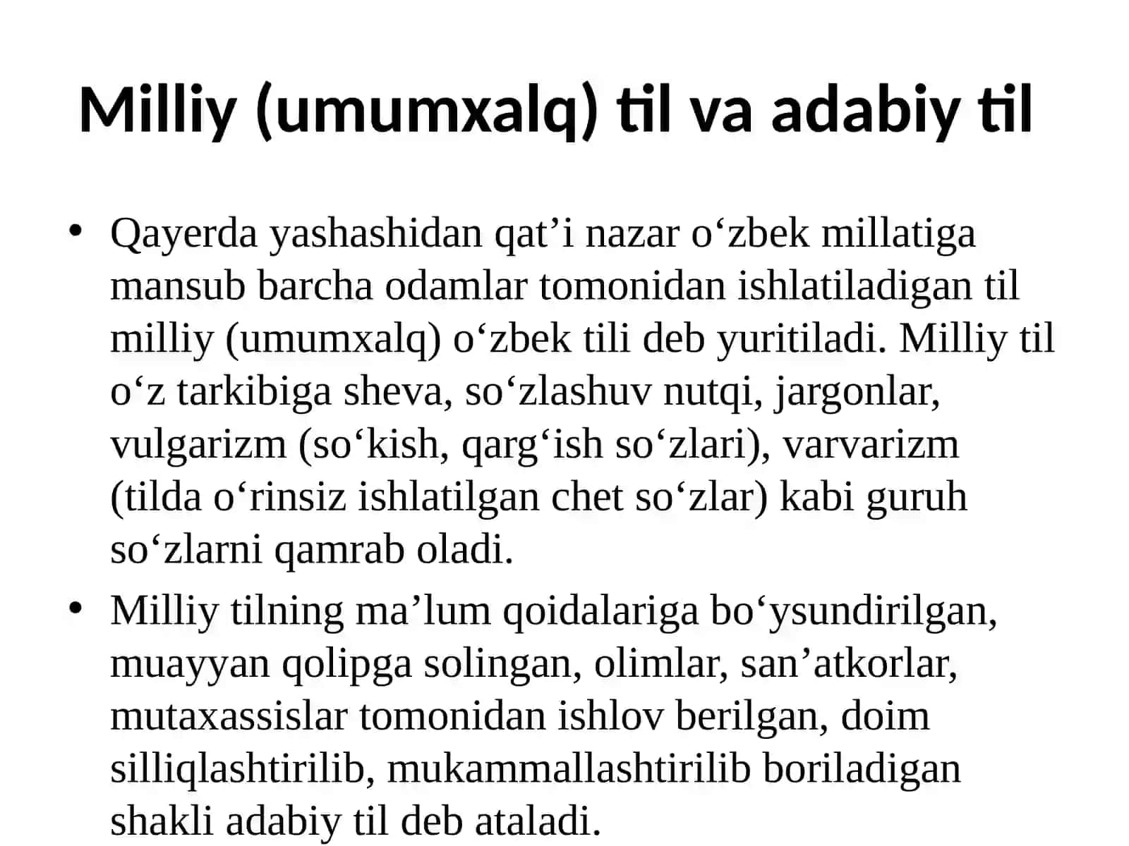 Milliy til va adabiy til 2