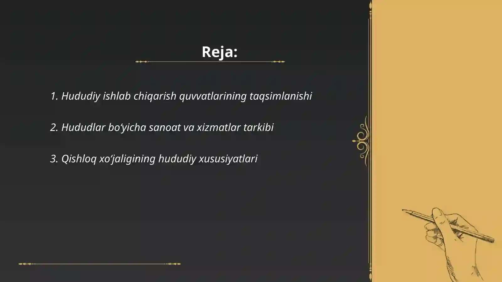 Hududiy ishlab chiqarish quvvatlarining taqsimlanishi 2
