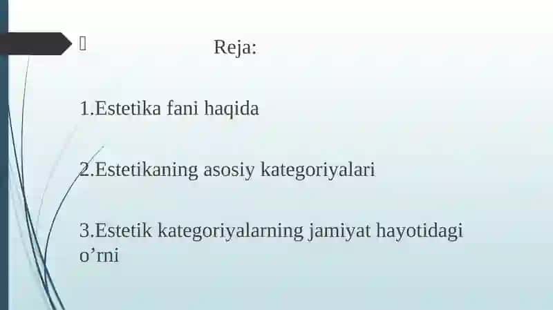 Estetika fani voqelik 2