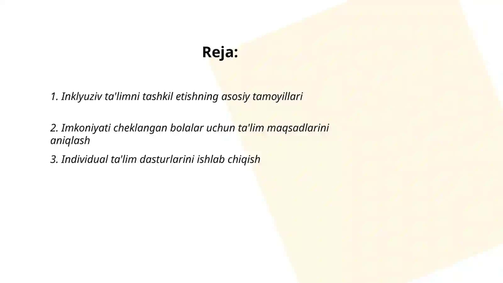 Inklyuziv ta'limni tashkil etish shakllari va turlari 2