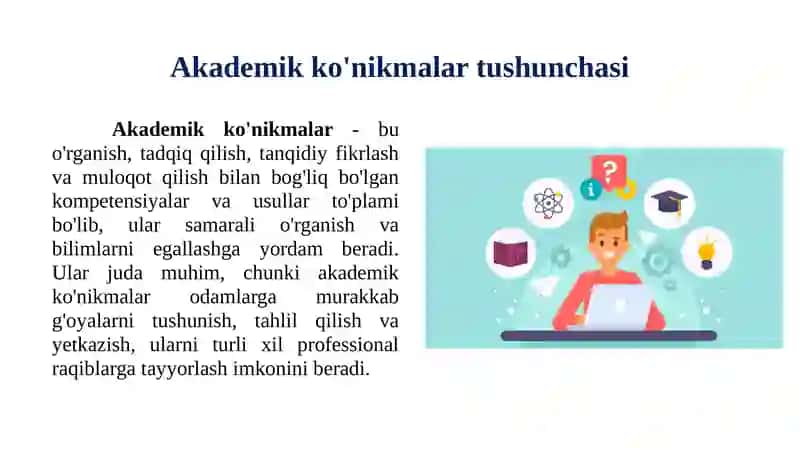 Akademik ko‘nikmalar va kasbiy kompetentlik 2