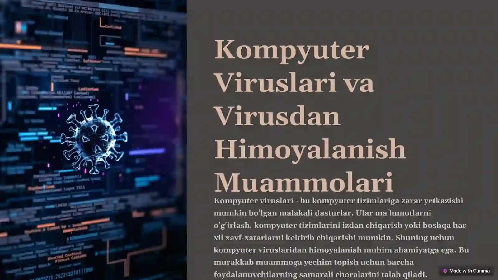 Kompyuter Viruslari va Virusdan Himoyalanish Muammolari 2