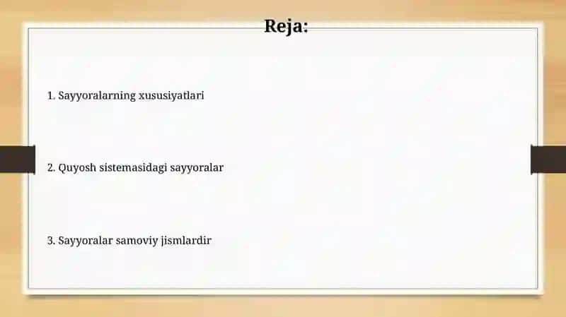 Sayyoralar osmon jismlari hisoblanadi 2