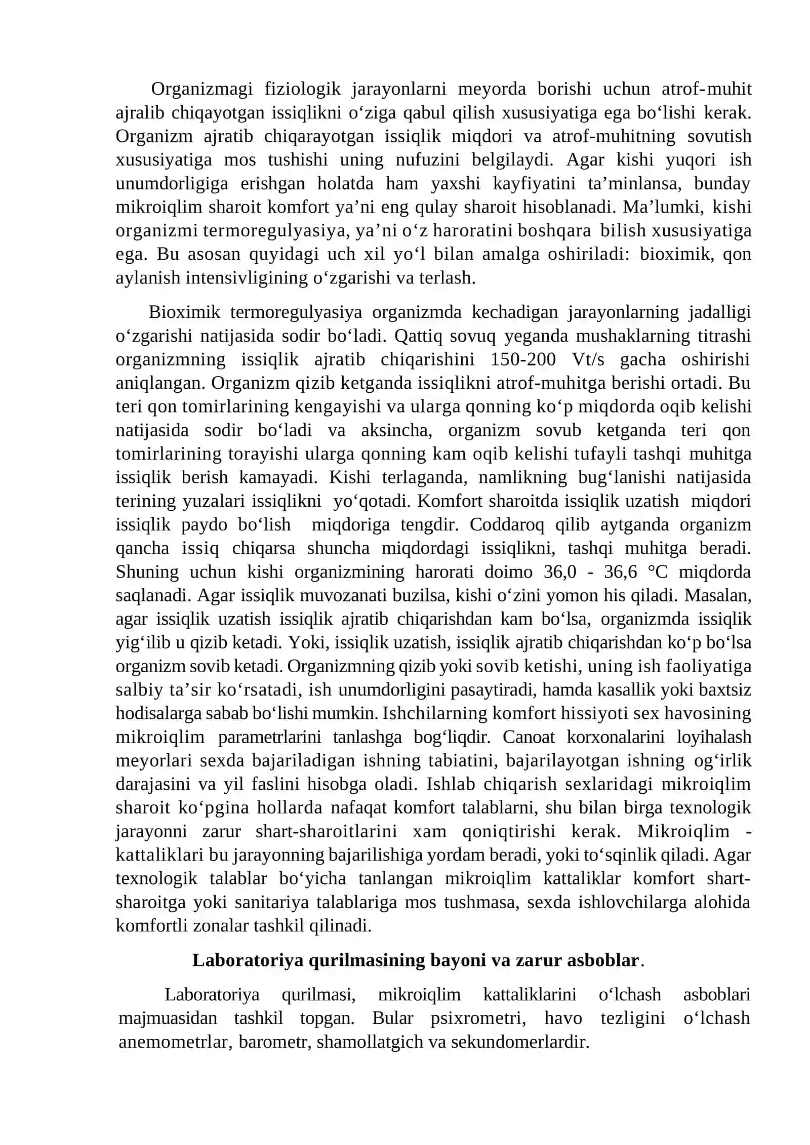 Ishlab chiqarishda mo‘tadil ob-havo sharoitini yaratish tadbirlari 2