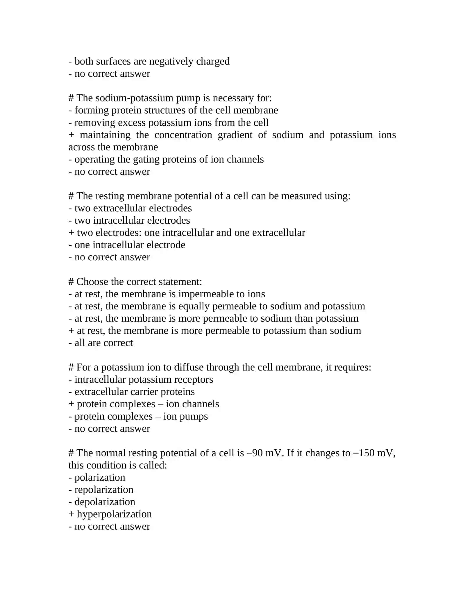 Excitable Tissues and Resting Membrane Potential 2