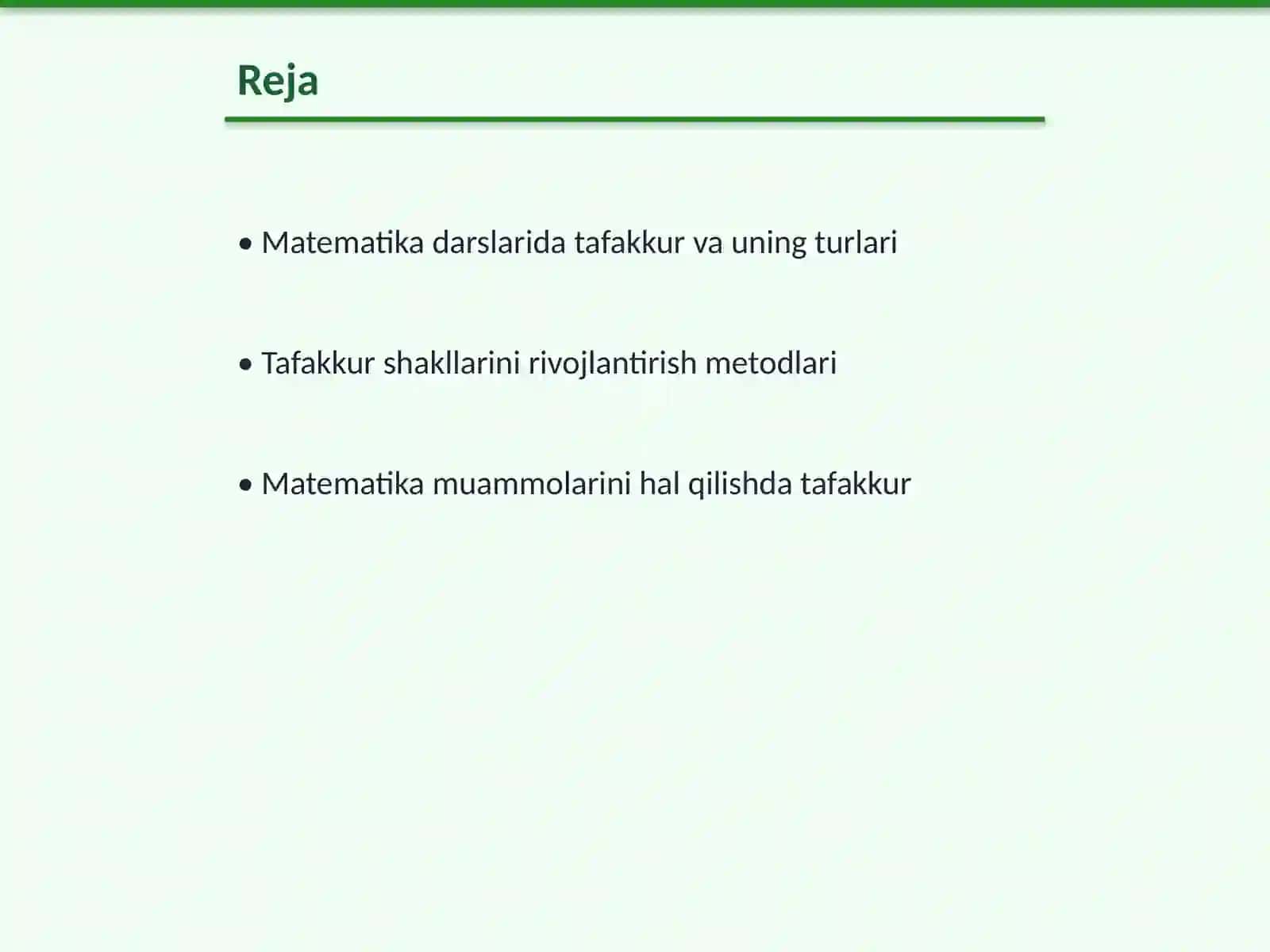 Matematika darslarda tafakkur shakllarini rivojlantirish 2