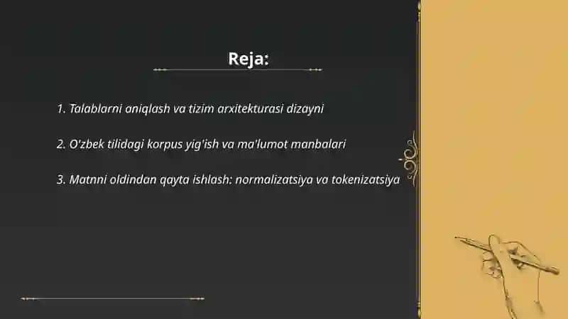 O'zbek tilida muloqot tizimlarini ishlab chiqish jarayoni 2