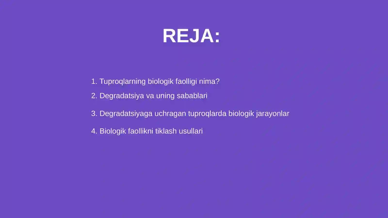 Degradatsiyaga uchragan tuproqlarning biologik faolligi 2