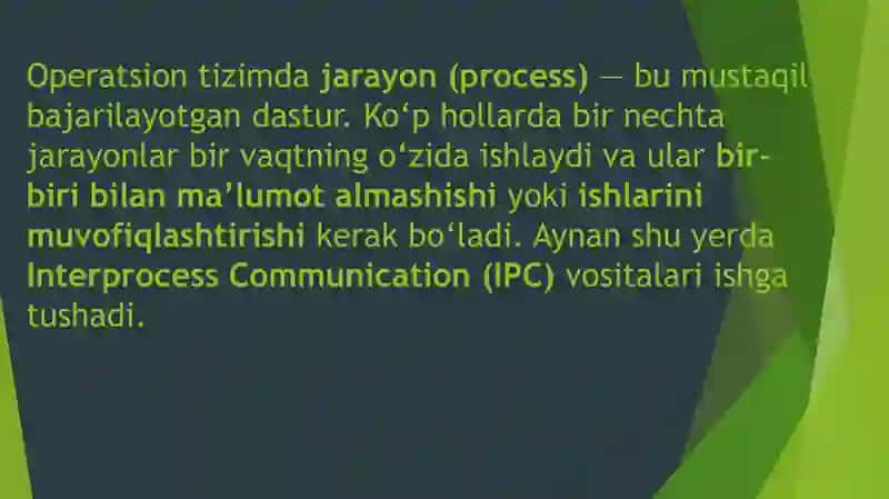 O'zaro ta'sir va sinxronizatsiya 2