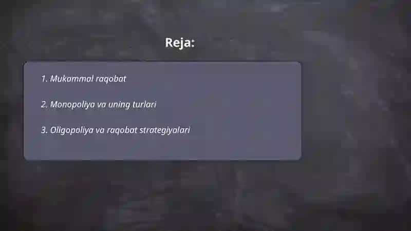 Raqobat va monopoliya 2