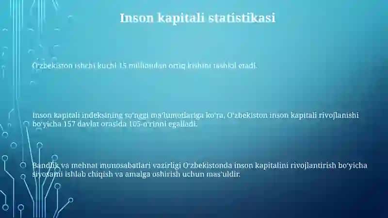 Oʻzbekistonda Mehnat Resurslari 2