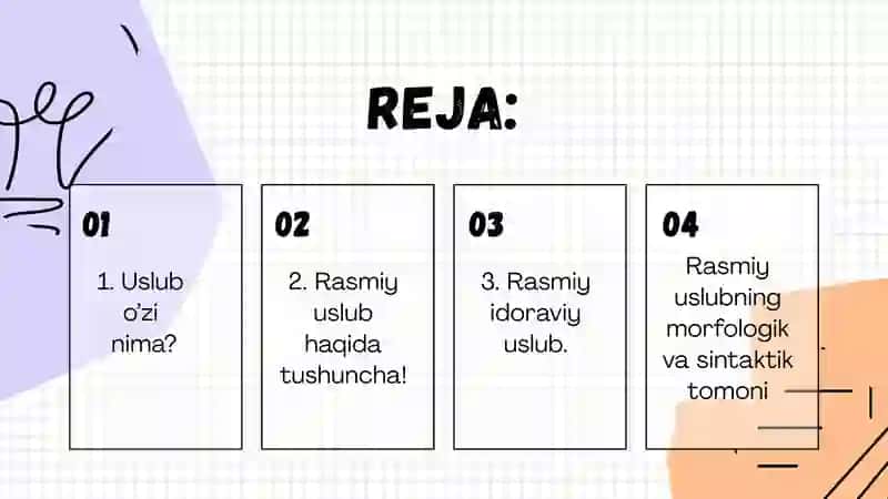 Rasmiy uslubning leksik va grammatik xususiyatlari 2
