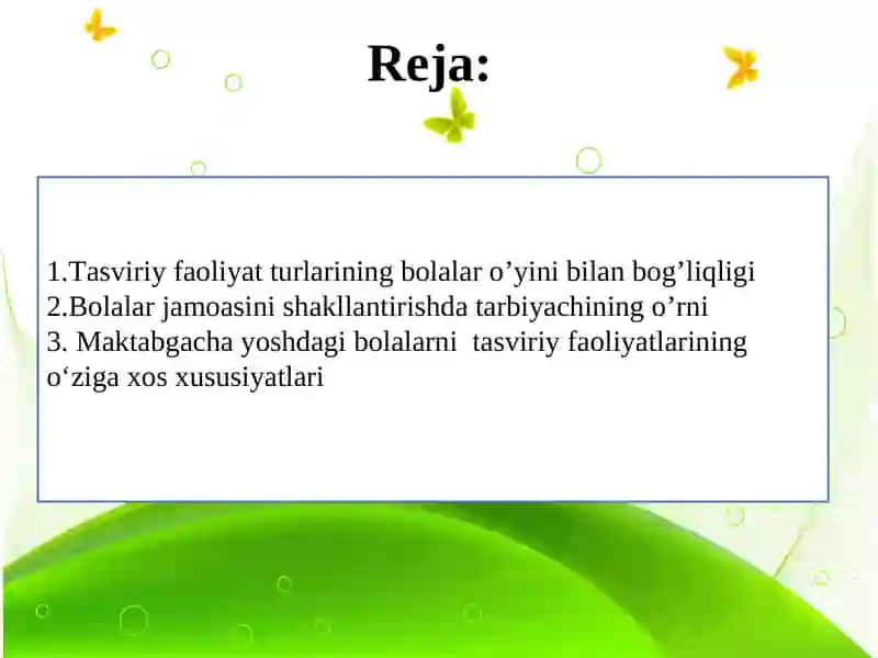 Bolalar yoshdagi tasviriy faoliyatlar 2