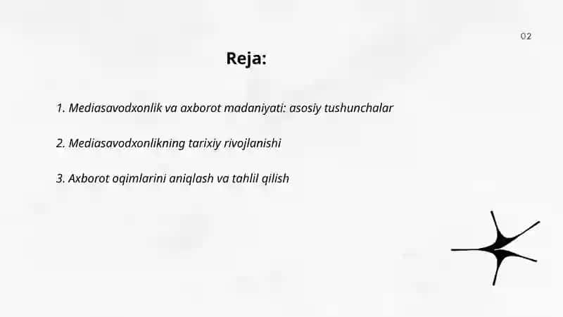 Mediasavodxonlik va axborot madaniyati 2