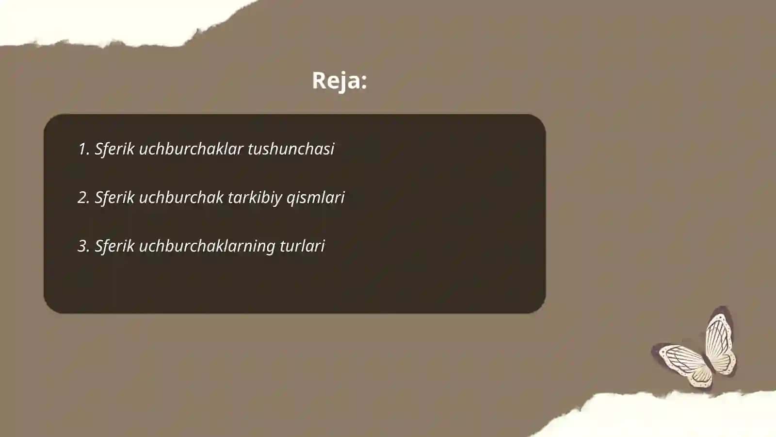 Sferik uchburchak va uning asosiy formulalari 2