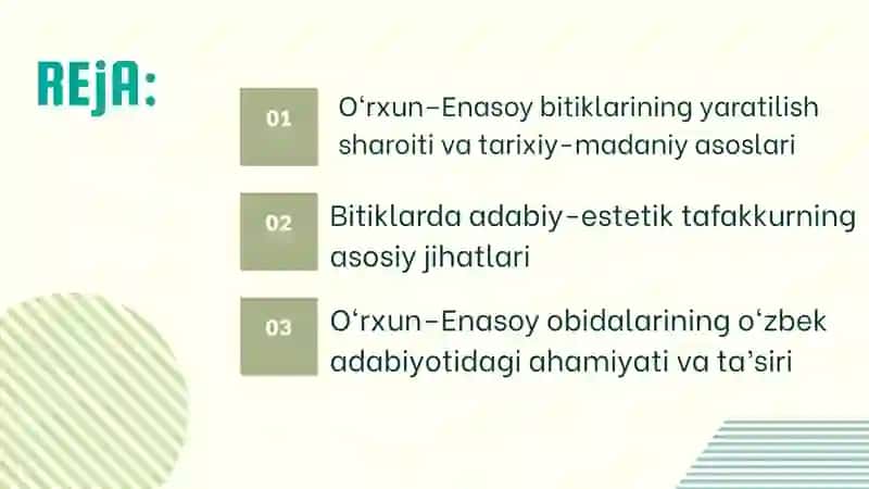 H.BOLTABOYEVNING “ADABIY-ESTETIK TAFAKKUR TARIXI” 1-KITOBIDAN “O‘RXUN ENASOY OBIDALARIDA ADABIY-EST 2