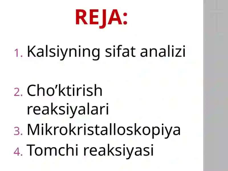 Kalsiy hamdauning birikmalarining kimyoviy va fizik-kimyoviya analizi 2