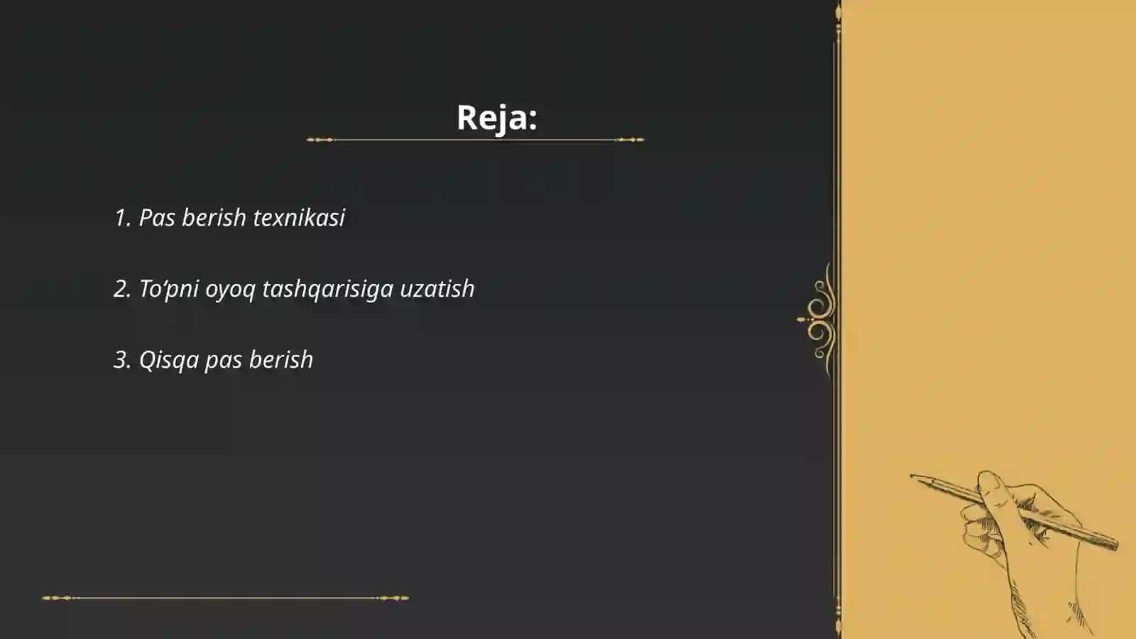 Futbol topini uzatish va zarba berish texnikasini orgatish 2