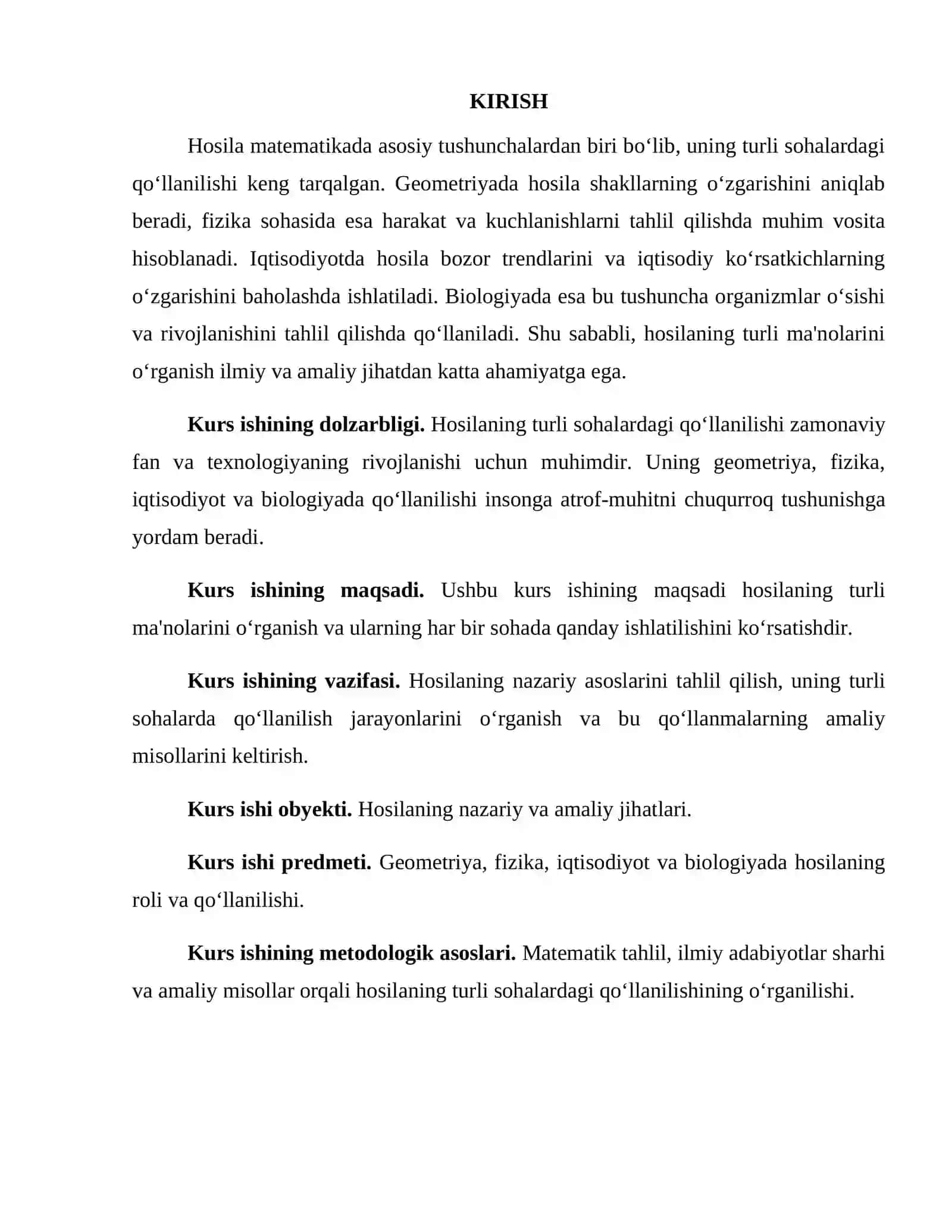 Hosila matematikada 2