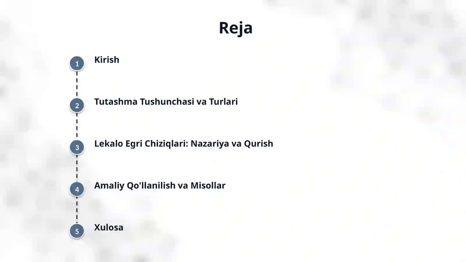 Tutashmalar. Lekalo egri chiziqlari. 2