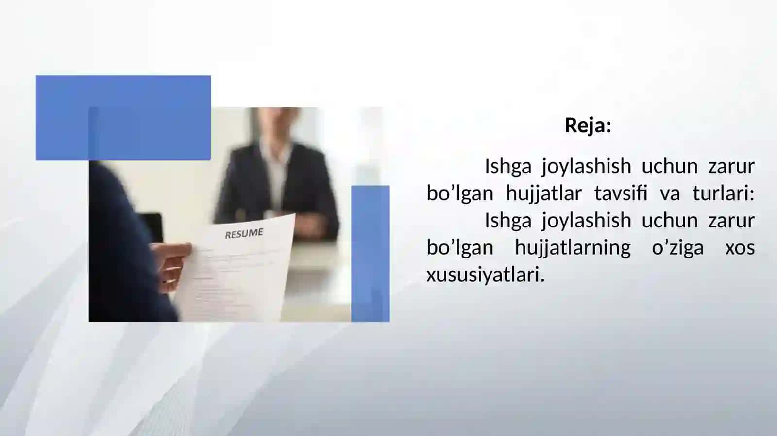 ISHGA JOYLASHISH UCHUN ZARUR BOʻLGAN HUJJATLAR 2