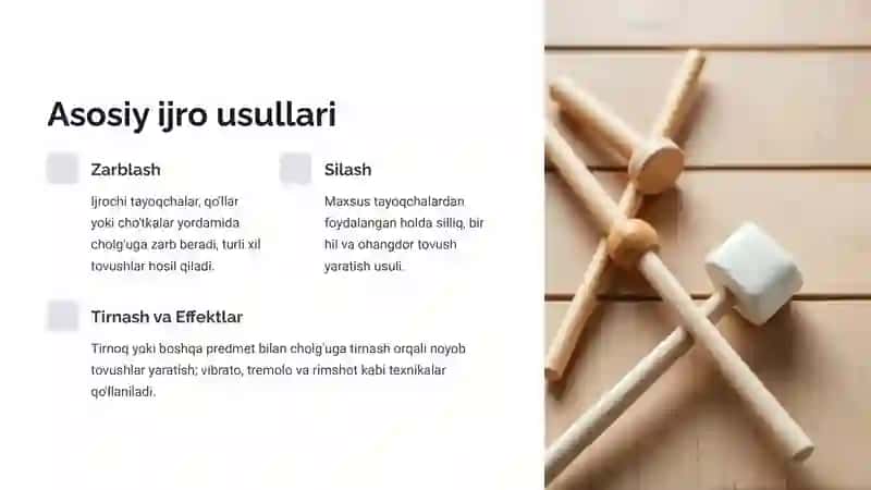 Zarbdor cholg'ularida ijro usullari va asar ijrosida qo'llash 2