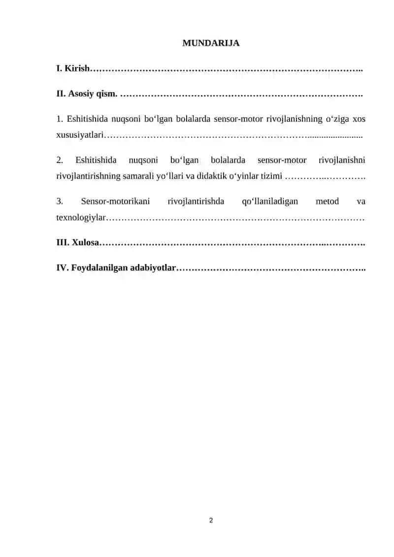 Maktabgacha yoshdagi eshitishida nuqsoni bo`lgan bolalarda sensor motorikani rivojlantirish 2