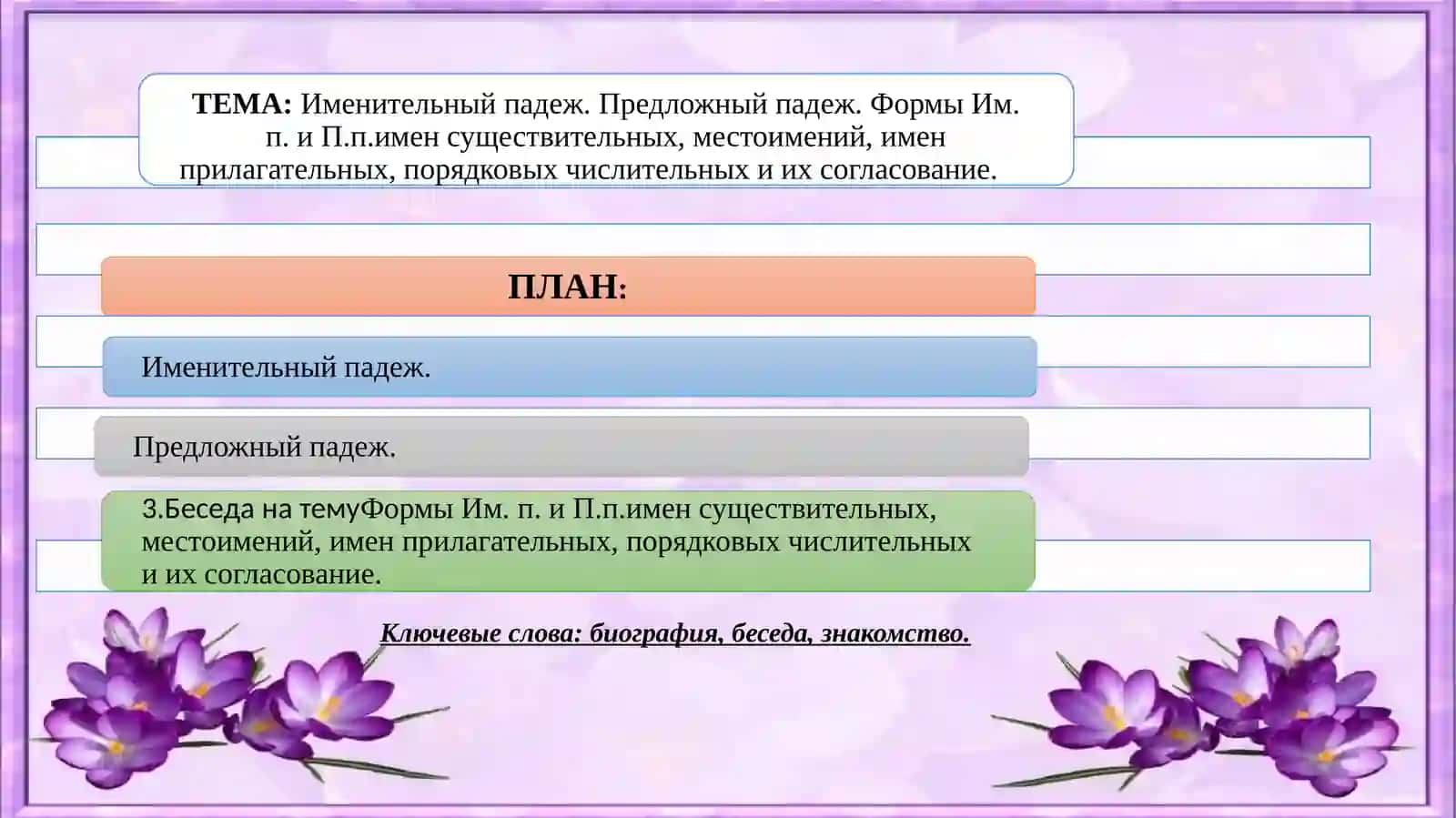 Презентация по предмету "Русский язык" 2
