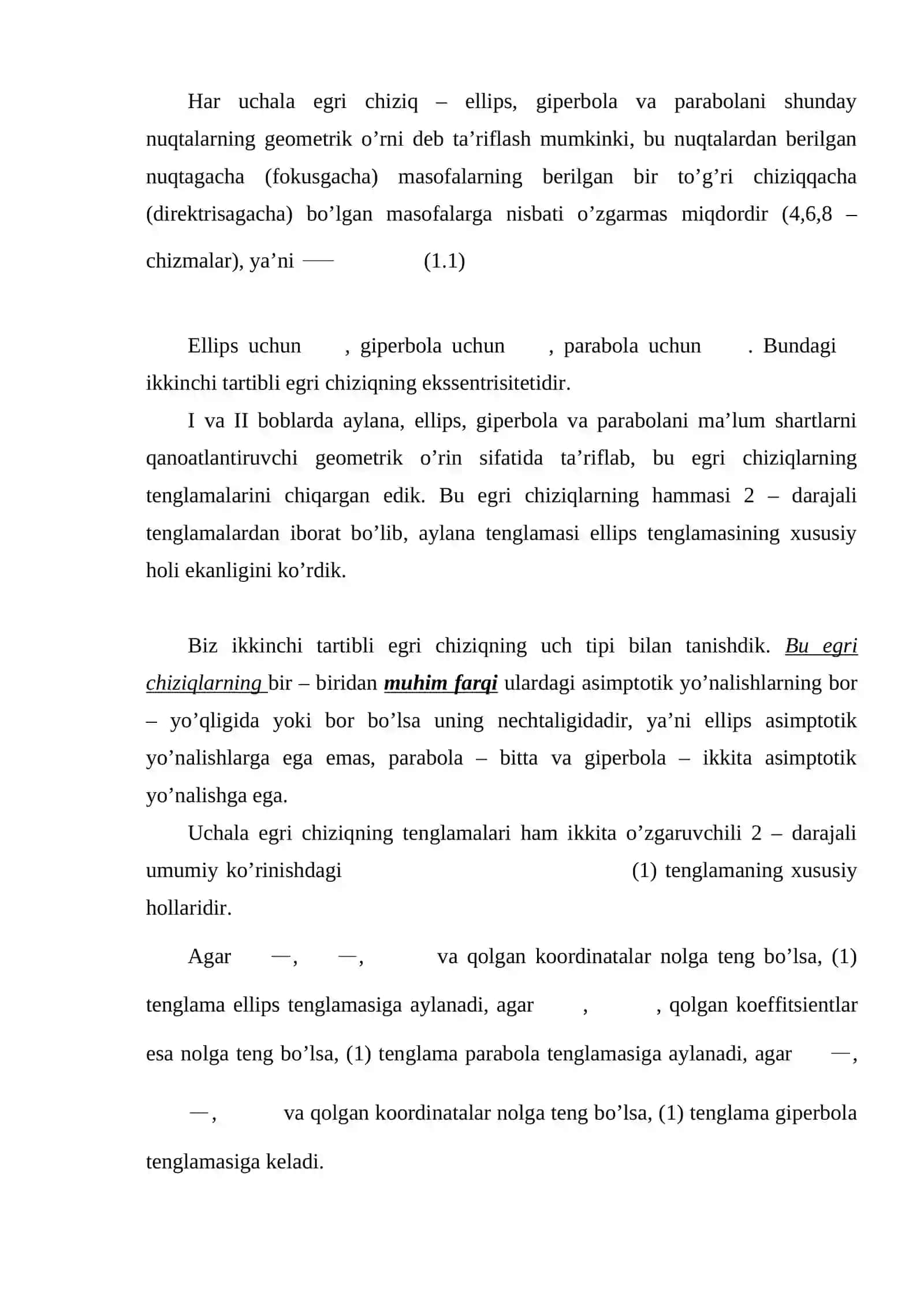 Ikkinchi tartibli egri chiziqlarni proyektiv xususiyatlarga asoslanib chizish 2