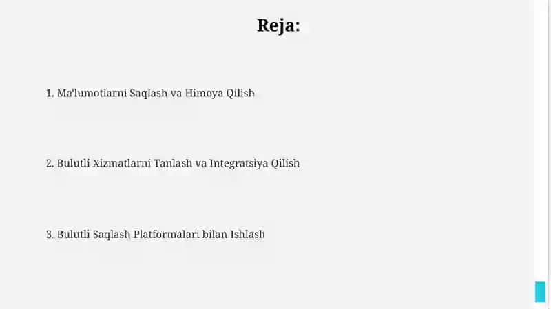 Bulutli Saqlash Platformalari bilan Integratsiya 2