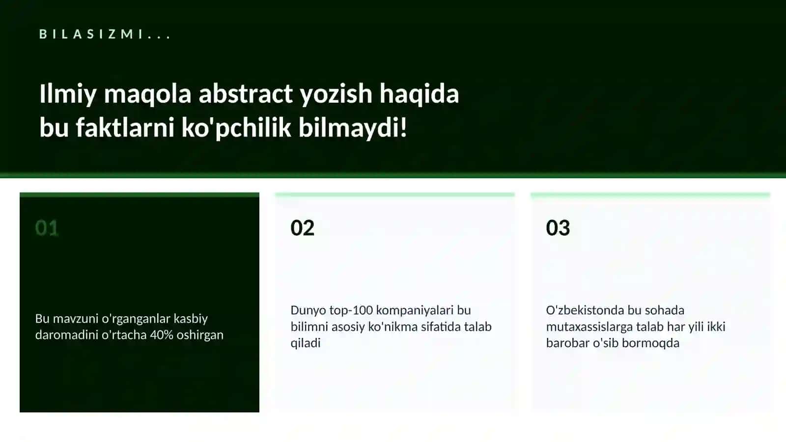 Ilmiy maqola abstract yozish 2