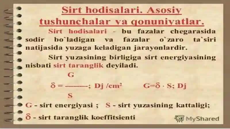 Suyuqliklarning sirt tarngligi. Havo va gaz emboliyasi 2